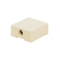 Quest Technology International Telephone Surface Mount Box, Rj11, 6P4C, Single - Ivory NTB-1401